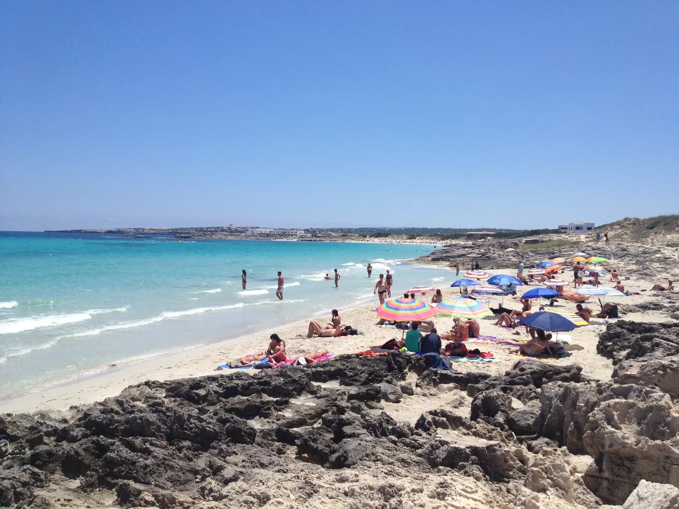 Es Pujols, the seaside village that hosts Formentera's Flower Power party